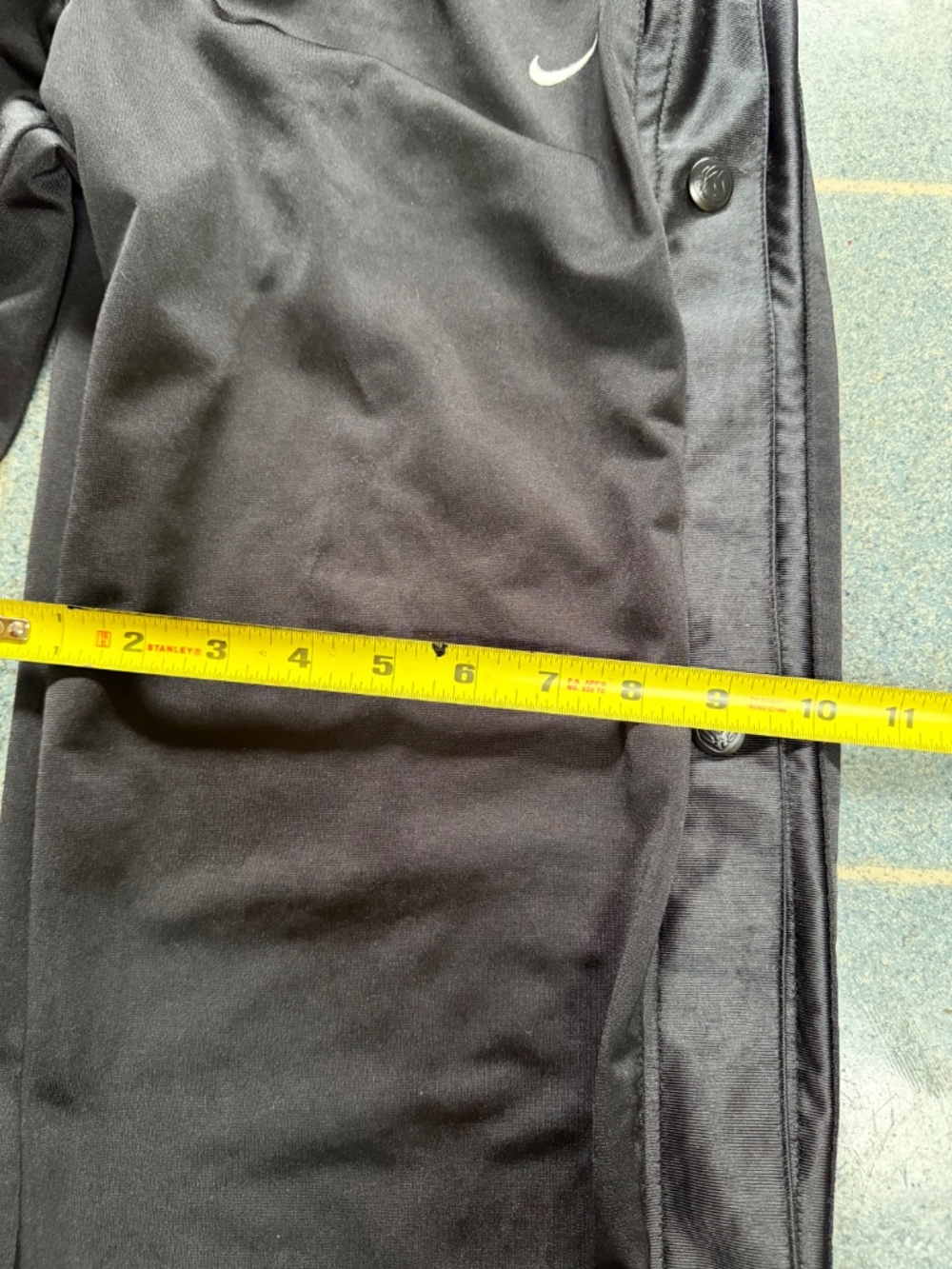 NIKE Black Tear Away Basketball Pants - "RESPECT" Model - Y2K Era - Picture 9 of 16